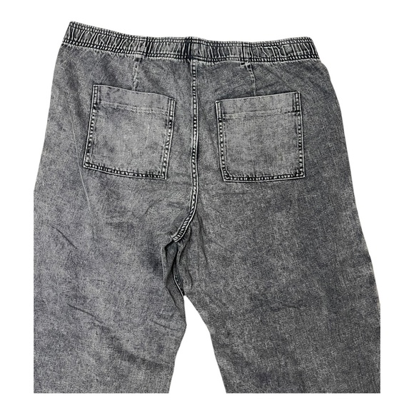 GAP High Rise Wide Leg Cargo Utility Black Pull On Jeans - Picture 4 of 6